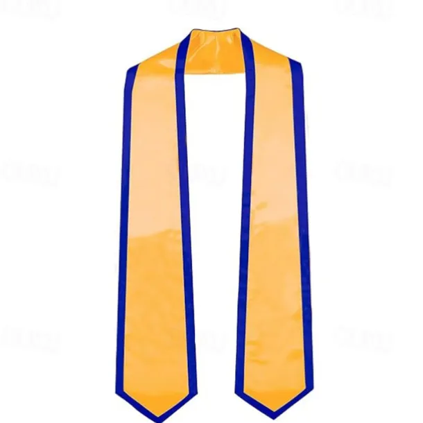 Unisex Graduation Stole, Plain Graduation Sash, Honor Stole for Students, Satin Graduation Stole, Honor Ceremony Sash, 72-Inch Adult Graduation Honor Stole, Double-Layered Graduation Gown Scarf
