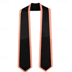 Unisex Graduation Stole, Plain Graduation Sash, Honor Stole for Students, Satin Graduation Stole, Honor Ceremony Sash, 72-Inch Adult Graduation Honor Stole, Double-Layered Graduation Gown Scarf