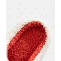 Unisex Halloween Dog Embroidered Fleece Slippers – Cozy Indoor House Shoes with Pumpkin Design for Women and Men