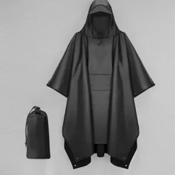 Unisex Hiking Raincoat Outdoor 3 In 1 Waterproof Lightweight Rip-resistant Hiking Outfits Hiking Clothes Spring Autumn / Fall Hoodie Raincoat Rain Poncho PU Leather Solid Color Black Yellow Pink