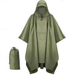 Unisex Hiking Raincoat Outdoor 3 In 1 Waterproof Lightweight Rip-resistant Hiking Outfits Hiking Clothes Spring Autumn / Fall Hoodie Raincoat Rain Poncho PU Leather Solid Color Black Yellow Pink