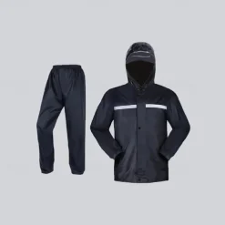 Unisex Hiking Raincoat Outdoor Waterproof Breathable Wind-Resistant Hiking Outfits Hiking Clothes Spring Autumn / Fall Rain Suit Rain Gear Hooded Coats Jacket and Pants Solid Color Black Red