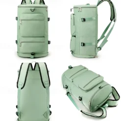 Unisex Large-Capacity Travel Backpack Duffel Bag with Shoe Compartment and Shoulder Strap, Multi-Carry Waterproof Sports Gym Bag for Students, Commuters, Weekend Trips, and Fitness Use