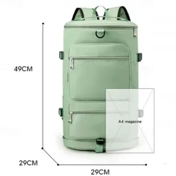 Unisex Large-Capacity Travel Backpack Duffel Bag with Shoe Compartment and Shoulder Strap, Multi-Carry Waterproof Sports Gym Bag for Students, Commuters, Weekend Trips, and Fitness Use