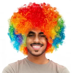 Unisex Short Fluffy Afro Funny Wigs for Halloween,Holiday Party Clown Costume For Carvinal