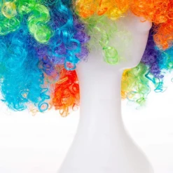 Unisex Short Fluffy Afro Funny Wigs for Halloween,Holiday Party Clown Costume For Carvinal