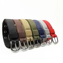 Unisex Tactical Belt Golf Web Belt for Jeans Frame Buckle Black Red Nylon Plain Daily Wear Going out Weekend