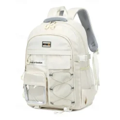 Unisex Waterproof School Backpack with Multi-Pocket Design and Laptop Compartment, Casual Large Capacity Travel Daypack for Students and Commuters