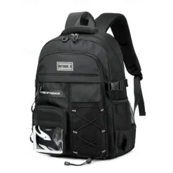 Unisex Waterproof School Backpack with Multi-Pocket Design and Laptop Compartment, Casual Large Capacity Travel Daypack for Students and Commuters