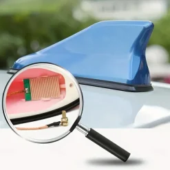 Universal Car Antennas Shark Fin Antenna Auto Radio Signal Aerials Roof Antennas Universal Car Antennas Car Signal Decorative Car Accessories