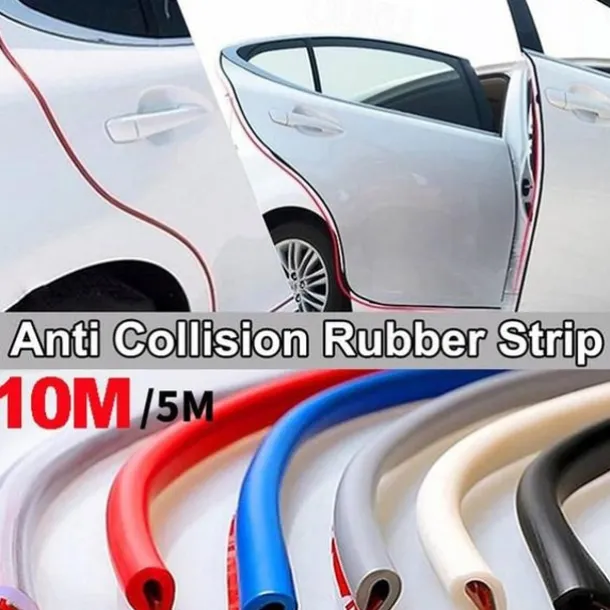 Universal Car Door Edge Protector Trim, 10M/5M Anti-Collision Rubber Moulding Strip, Scratch Guard for Auto Styling & Protection