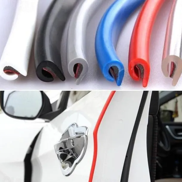 Universal Car Door Edge Protector Trim, 10M/5M Anti-Collision Rubber Moulding Strip, Scratch Guard for Auto Styling & Protection
