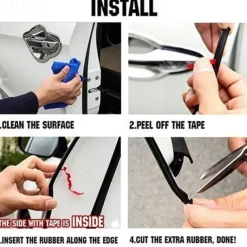 Universal Car Door Edge Protector Trim, 10M/5M Anti-Collision Rubber Moulding Strip, Scratch Guard for Auto Styling & Protection