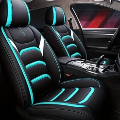 Universal Car Seat Covers Luxury Leather, Full Set High-End Protector, Fits Most Cars, Car Interior Accessories