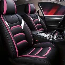 Universal Car Seat Covers Luxury Leather, Full Set High-End Protector, Fits Most Cars, Car Interior Accessories