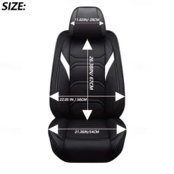 Universal Car Seat Covers Luxury Leather, Full Set High-End Protector, Fits Most Cars, Car Interior Accessories