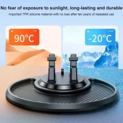 Universal Car Silicone Phone Holder Auto GPS Dashboard Bracket, Smartphone Anti-Slip Mat Pad 360° Rotation Dashboard Stand With Storage