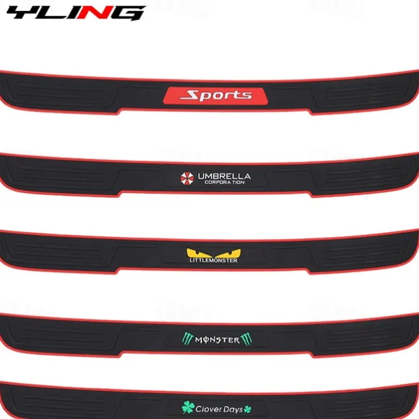 Universal Car Trunk Door Sill Protector Rubber Strip Sticker Auto Rear Bumper Guard Scratch Protection Bar Black Styling Car Accessories 90cm/35.4in