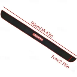 Universal Car Trunk Door Sill Protector Rubber Strip Sticker Auto Rear Bumper Guard Scratch Protection Bar Black Styling Car Accessories 90cm/35.4in