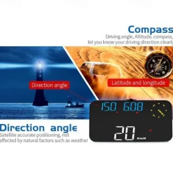 Universal Digital GPS Speedometer, 5.5