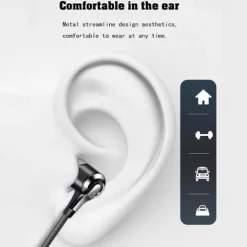 Universal 3.5mm Plug Wired Headset 9D Hifi Stereo Earphone Sport Running Headphones with Mic for Phones Computers Tablets MP3