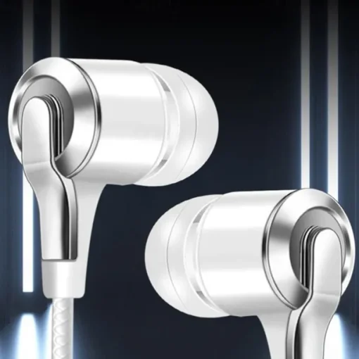 Universal 3.5mm Plug Wired Headset 9D Hifi Stereo Earphone Sport Running Headphones with Mic for Phones Computers Tablets MP3