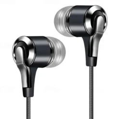 Universal 3.5mm Plug Wired Headset 9D Hifi Stereo Earphone Sport Running Headphones with Mic for Phones Computers Tablets MP3