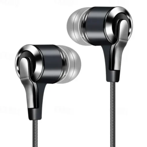 Universal 3.5mm Plug Wired Headset 9D Hifi Stereo Earphone Sport Running Headphones with Mic for Phones Computers Tablets MP3