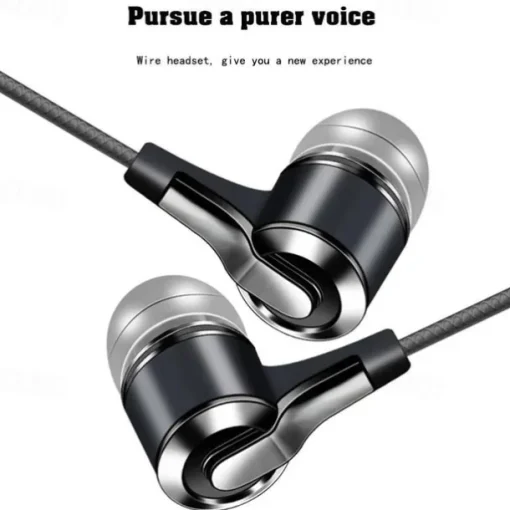 Universal 3.5mm Plug Wired Headset 9D Hifi Stereo Earphone Sport Running Headphones with Mic for Phones Computers Tablets MP3