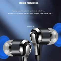 Universal 3.5mm Plug Wired Headset 9D Hifi Stereo Earphone Sport Running Headphones with Mic for Phones Computers Tablets MP3