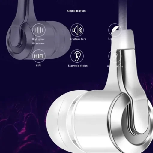 Universal 3.5mm Plug Wired Headset 9D Hifi Stereo Earphone Sport Running Headphones with Mic for Phones Computers Tablets MP3