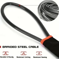 Universal Steering Wheel & Seat Belt Lock - Anti-Theft Car Security Device with 3 Keys, Fits Most Vehicles, Trucks, SUVs, Vans​