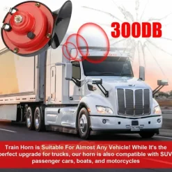 Universal Super Loud Car Horn 12V/24V Electric Snail Train Horn Super Loud Waterproof Horns Siren For Motorcycle Car Truck SUV Boat