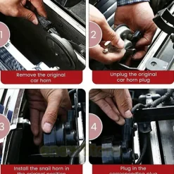 Universal Super Loud Car Horn 12V/24V Electric Snail Train Horn Super Loud Waterproof Horns Siren For Motorcycle Car Truck SUV Boat