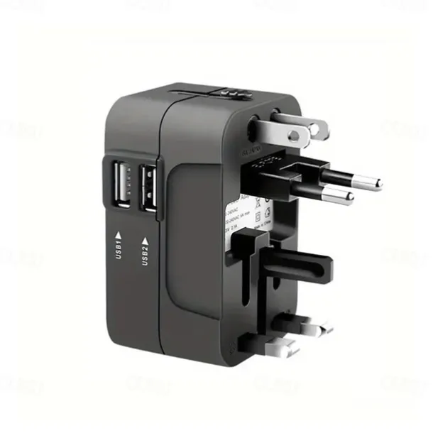 Universal Travel Adapter Multi-pin Plug Dual USB Port Power Outlet Charger Converter EU US UK AU Plug Available