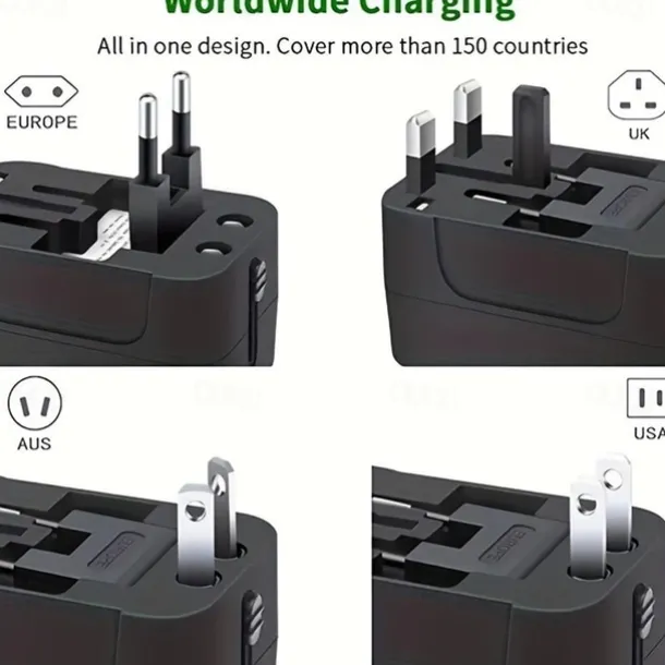 Universal Travel Adapter Multi-pin Plug Dual USB Port Power Outlet Charger Converter EU US UK AU Plug Available