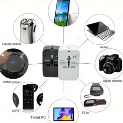 Universal Travel Adapter Multi-pin Plug Dual USB Port Power Outlet Charger Converter EU US UK AU Plug Available