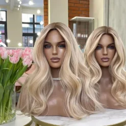 Unprocessed Virgin Hair 13x4 Lace Front Wig Free Part Brazilian Hair Wavy Multi-color Wig 130% 150% Density Color Gradient Natural Hairline 100% Virgin Glueless For Women Long Human Hair Lace Wig