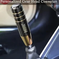 Upgrade Your Ride with Our 13cm/5.1in Auto Accessory Gear Shift Knob - Aluminum Alloy JDM Gear Shift Lever Head for Automatic & Manual Cars!