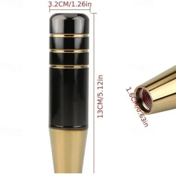 Upgrade Your Ride with Our 13cm/5.1in Auto Accessory Gear Shift Knob - Aluminum Alloy JDM Gear Shift Lever Head for Automatic & Manual Cars!