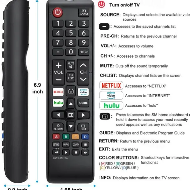 Upgrade Your Samsung TV Experience with the Latest Universal Remote Control - Compatible with All LCD LED HDTV 3D Smart TVs!