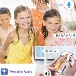 Upgraded Dual Lens 10XHybrid Zoom Light Bulb Security Camera WIFI 360 Auto Tracking Security Camera Color Night Vision Siren& Light Alarm PTZ IP Camera For Home Security