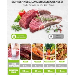 Upgraded Handheld Vacuum Sealer for Food, Portable Vacuum Sealer Machine with Auto-Stop & Detachable Filter, 5X Freshness Lock