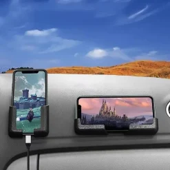 Upgraded Multifunctional Mobile Phone Bracket Self Adhesive Dashboard Mount Car Phone Holder Adjustable Width Car Sticky Navigation Mobile Phone Bracket for All Mobile Phones