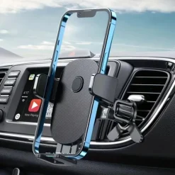 Upgraded Universal Car Phone Mount: 360° Rotation, Auto Clamping, Hands Free Cradle for All Smartphones