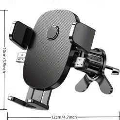 Upgraded Universal Car Phone Mount: 360° Rotation, Auto Clamping, Hands Free Cradle for All Smartphones