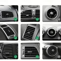 Upgraded Universal Car Phone Mount: 360° Rotation, Auto Clamping, Hands Free Cradle for All Smartphones