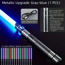 Upgraded Version Gravity Sensing LED Light Up Toys 15-color Metal Rechargeable Toy Party Glow Toys for Halloweenfor Gift for Boy&Girls