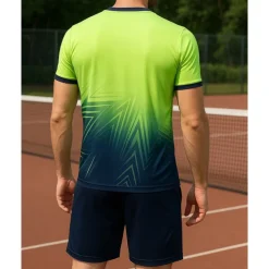 US Open Men's Graphic Sports Set Shirts & Shorts Tennis Set Two-piece Suit Short Sleeves Sweat-Wicking Moisture Wicking Breathable Tennis Golf Pickleball Blue Orange Green Tennis Clothing