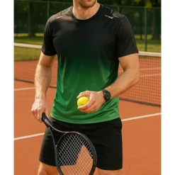 US Open Men's Graphic Sports Set Shirts & Shorts Tennis Set Two-piece Suit Short Sleeves Sweat-Wicking Moisture Wicking Breathable Tennis Golf Pickleball Red Blue Green Tennis Clothing